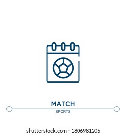 match outline vector icon. simple element illustration. match outline icon from sport concept. can be used for web and mobile
