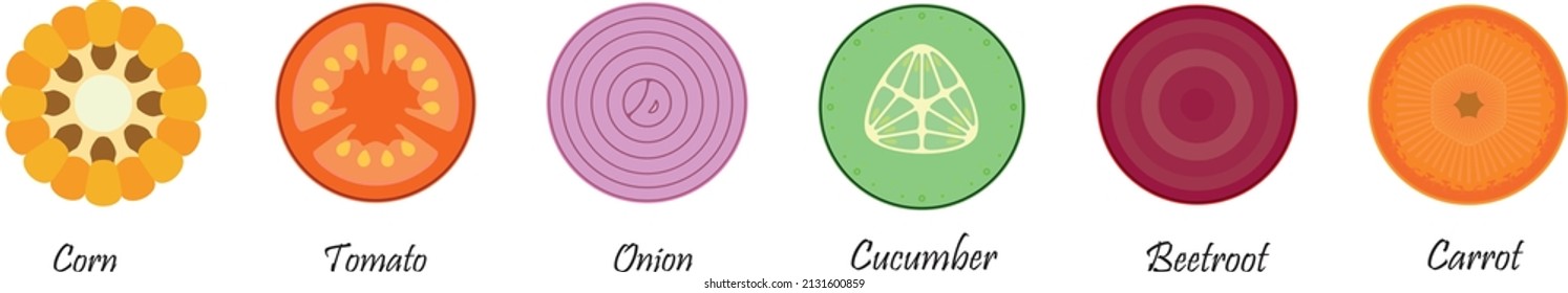 Match parts of cartoon vegetables. Vector illustration on white background - Shutterstock ID 2131600859