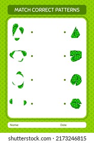 Match pattern game with flip flop. worksheet for preschool kids, kids activity sheet