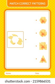 Hacer juego de patrones con flor. hoja de trabajo para niños de preescolar, hoja de actividades para niños