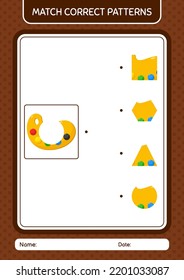 Match pattern game with paint palette. worksheet for preschool kids, kids activity sheet