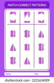 Match pattern game with pencil sharpener. worksheet for preschool kids, kids activity sheet