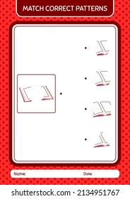 Match pattern game with quran. worksheet for preschool kids, kids activity sheet