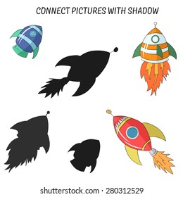 Match the pictures to their shadows child game