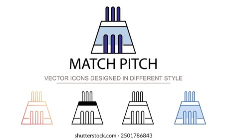 Match Pitch icon design with white background stock illustration