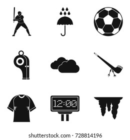 Match point icons set. Simple set of 9 match point vector icons for web isolated on white background