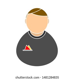 match referee icon. flat illustration of match referee vector icon. match referee sign symbol
