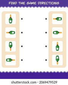 Entspricht den gleichen Anweisungen für die Champagnerflasche. Matching Game. Erziehungsspiel für Kinder und Kleinkinder im Vorschulalter