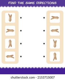 Entspricht den gleichen Richtungen wie Ginseng. Matching Game. Erziehungsspiel für Kinder und Kleinkinder im Vorschulalter