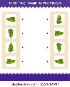 Coincide con las mismas direcciones de lechuga. Juego coincidente. Juego educativo para niños y niños en edad preescolar