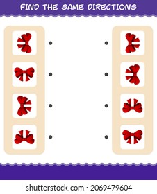 Entspricht den gleichen Richtungen des Band. Matching Game. Erziehungsspiel für Kinder und Kleinkinder im Vorschulalter
