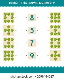 Match the same quantity of artichoke. Counting game. Educational game for pre shool years kids and toddlers