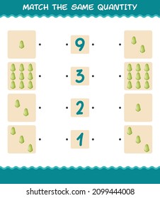 Match the same quantity of chayote. Counting game. Educational game for pre shool years kids and toddlers