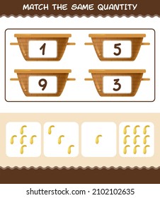 Match the same quantity of crookneck squash. Counting game. Educational game for pre shool years kids and toddlers