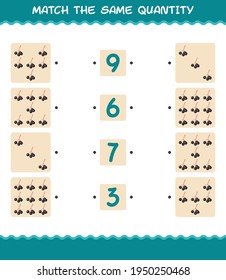 Match the same quantity of elderberry. Counting game. Educational game for pre shool years kids and toddlers