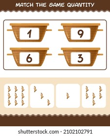 Match the same quantity of ginger. Counting game. Educational game for pre shool years kids and toddlers