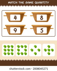 Match the same quantity of lime. Counting game. Educational game for pre shool years kids and toddlers
