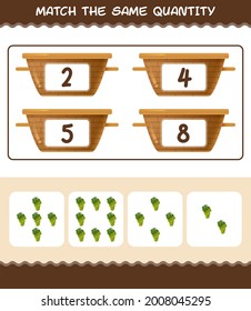 Match the same quantity of white grape. Counting game. Educational game for pre shool years kids and toddlers