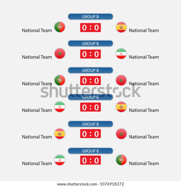 Match Schedule Group B Vector Illustration Stock Vector (Royalty Free ...