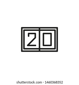 Match score line icon. Result, match, victory. Soccer concept. Vector illustration can be used for topics like sport, entertainment, ball games