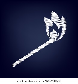Match sign. Flat style icon