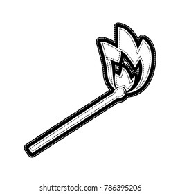 Match sign illustration. Vector. Flat style black icon on white.