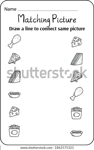 Match similar\
Picture. vector illustration. For pre school education,\
kindergarten and kids and children.\
Food