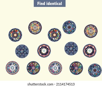 Match similar shapes with each other. IQ Test Visual Logic questions, Matching questions