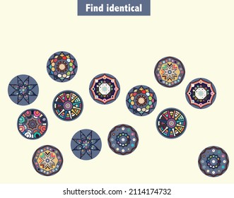 Match similar shapes with each other. IQ Test Visual Logic questions, Matching questions