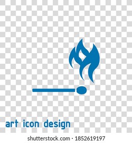 paro de coincidencia con icono de vector de fuego en un fondo abstracto