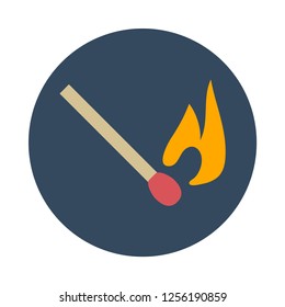 Match stick flat icon. You can be used match stick icon for several purposes like: websites, print templates, presentation templates, promotional materials, info-graphics, web and mobile phone apps.