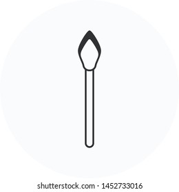 Match stick icon, flat symbol vector design. Great for mobile app, web design, print materials, etc.