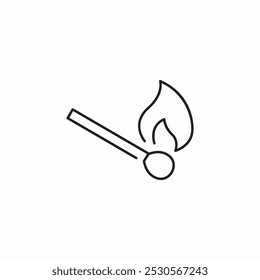 match stick icon sign vector