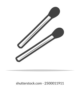 Vector transparente del icono del palillo del partido aislado