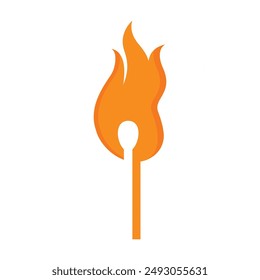 match stick logo vector icon illustration design 