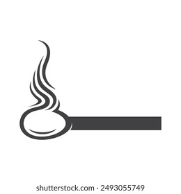 match stick logo vector icon illustration design 