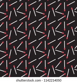 Match Stick Seamless Pattern Red Head