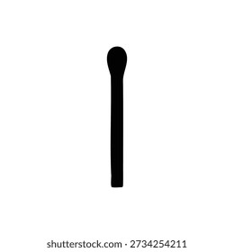 Match stick silhouette icon vector illustration.










