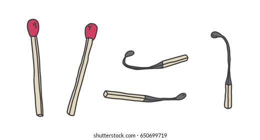 Match Stick Vector doodle illustration