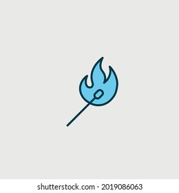 match stick vector icon fire