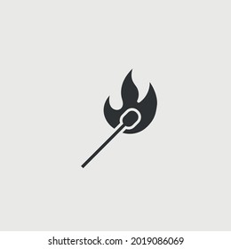 match stick vector icon fire