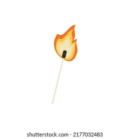 Match stick vector icon fire.