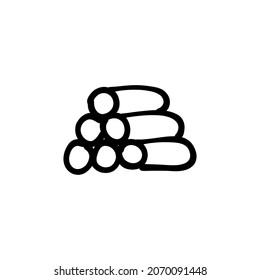 match sticks icon in vector. Logotype - Doodle