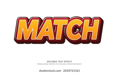 match text effect template with minimalist style and bold font concept use for brand advertising