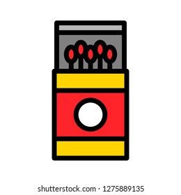 Match vector, Barbecue related filled design editable stroke icon