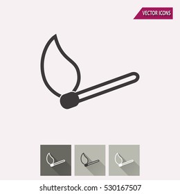 Match vector icon. Illustration isolated for graphic and web design.