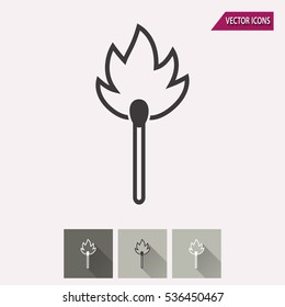 Match vector icon. Illustration isolated for graphic and web design.