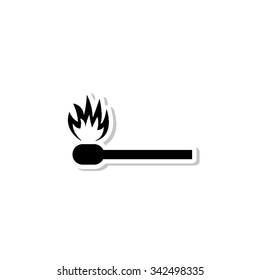 match - vector icon with shadow