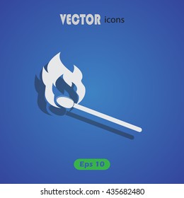 Match vector icon for web and mobile