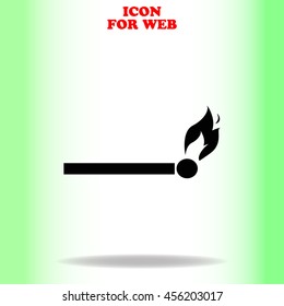 Match web icon. Black illustration on white background